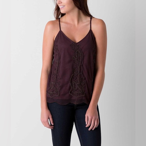 BKE BOUTIQUE Embroidered Tank Top - Picture 1 of 10